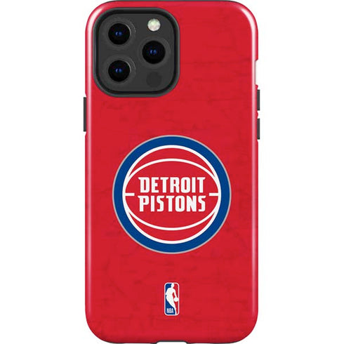 NBA Detroit Pistons Distressed iPhone 15 Pro Max Impact Case